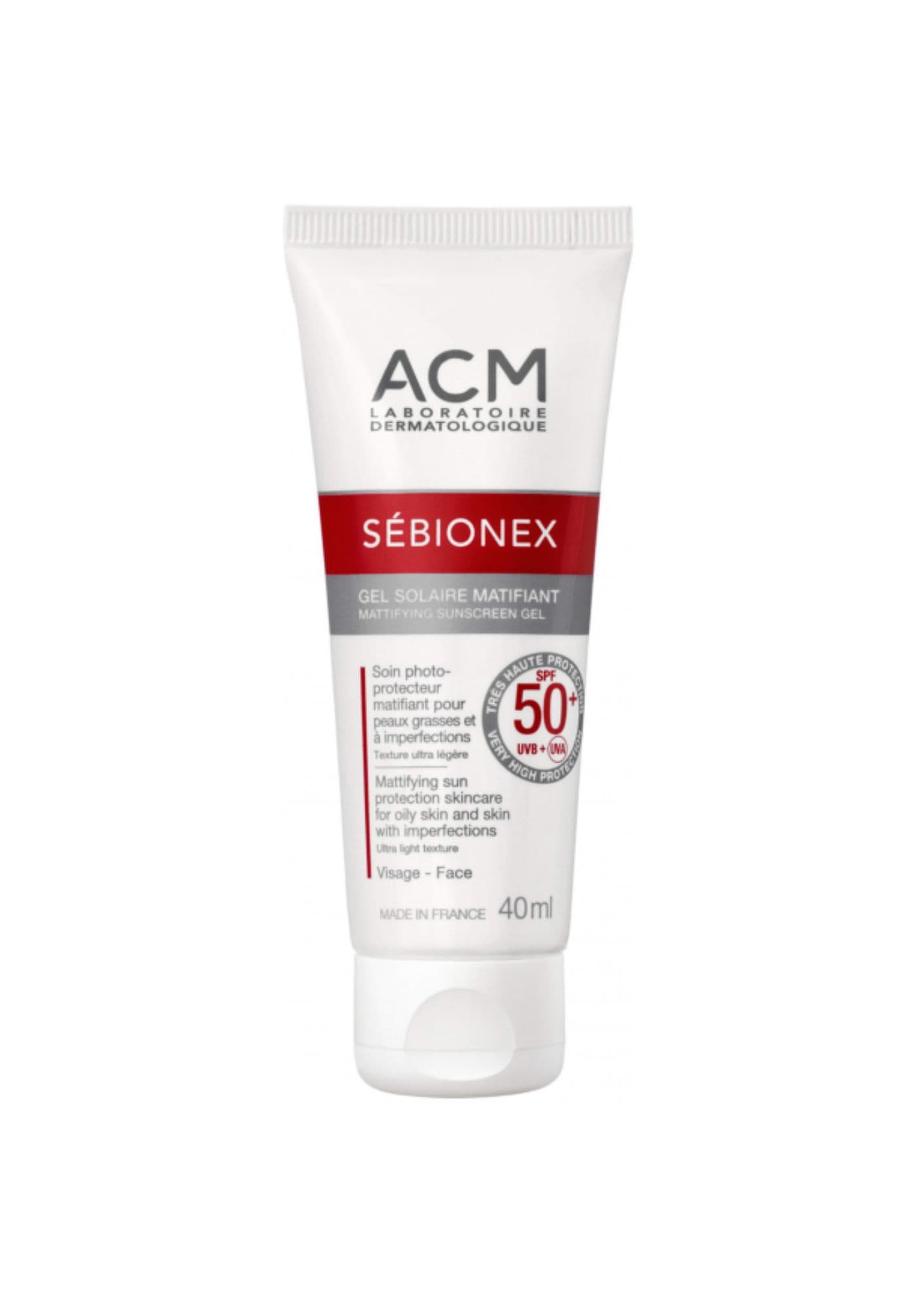 Gel de Protection Solaire Sebionex SPF50+ ACM 40ml
